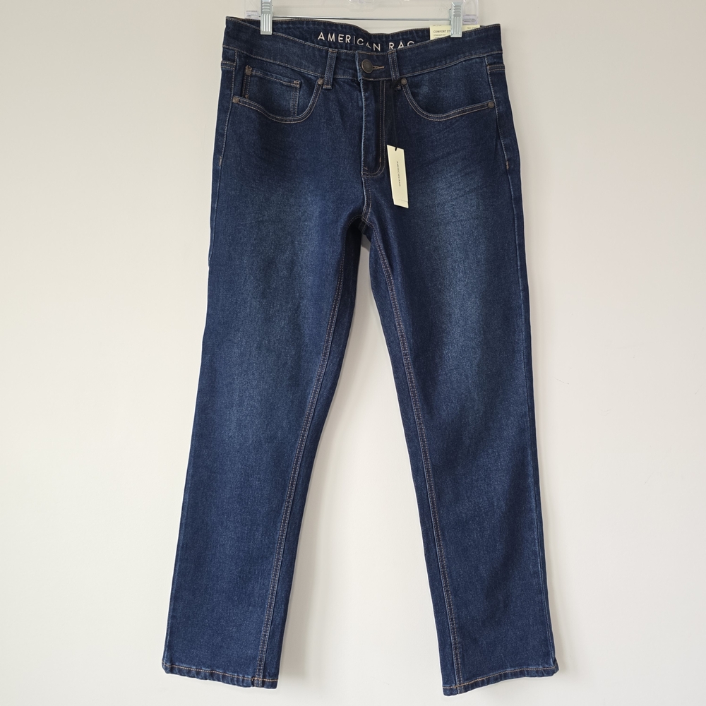 American Rag Straight Leg Jeans Womens 30 Dark Wash NWT Classic